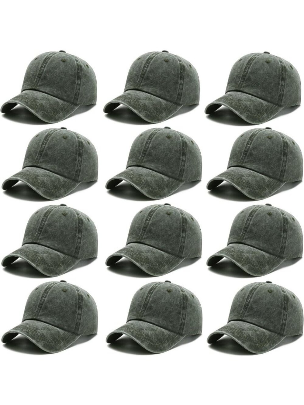 12 Vintage Distressed Baseball Caps for Men & Women - Adjustable Twill Dads Hats